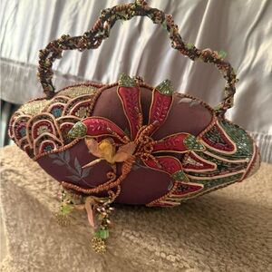 Mary Frances Floral Embellished Mini Bag